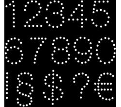 Legeboard Zahlen und Zeichen  für 2mm Hotfix Steine